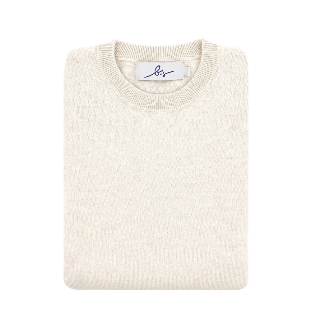 Men’s Boston Scott Golf Cashmere Crewneck Sweater (Oatmeal) *NWT